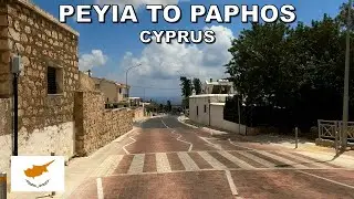 DRIVING from PEYIA TOWN to PAPHOS WATERFRONT in CYPRUS * 4K (60fps)