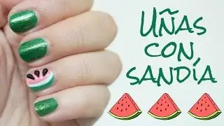 Uñas con sandía muy fáciles | Watermelon nails