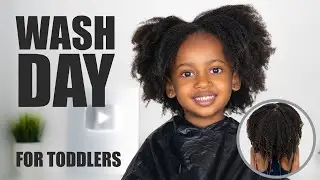 FULL WASHDAY ROUTINE for KIDS 💦 (Detangle, Wash, Condition, Moisturise & Style) (Natural Hair)