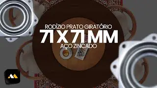Rodízio Prato Giratório Em Aço Zincado de 71 X 71 mm - MK