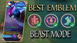 Beast Mode Alpha! Try This Alpha Best Emblem & Build 2023 | New Emblem System for Alpha
