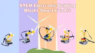 KEYESTUDIO 丨Kidsbits STEM Electronic Building Blocks Smart Fan Kit Python Programming #arduino #diy