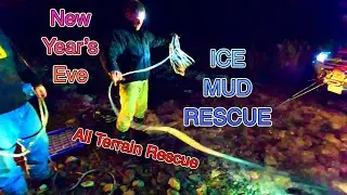 Chilly Mission to Save a Dodge buried in ice and mud #offroadrecovery #chilly #rescue #recovery