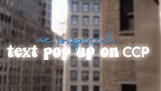 ae inspired text pop up on ccp
