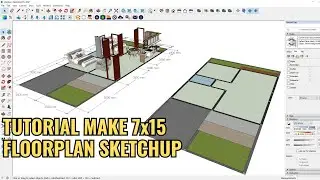 Getting Started with SKETCHUP to make beautiful 7x15m FLOORPLAN in this Sketchup Tutorial