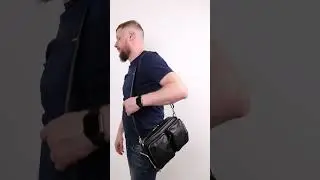 Сумка чоловіча через плече чорна шкіра наппа GA-3941-4lx TARWA