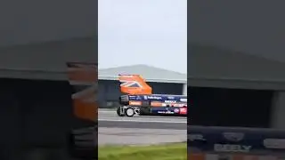 Bloodhound LSR test run at Newquay #jet #afterburner