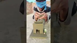 destroying Mini satisfying clay house pt75 😱 #shorts