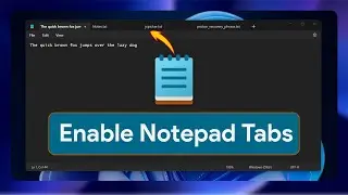 How To Enable Notepad Tabs on Windows 11 and Open Multiple Text Files in The Same Window