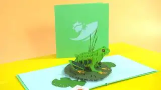 Frog 3D Pop Up Card | Best pop up card template for birthday