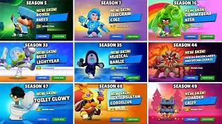 All Brawl Pass Skins Evolution 2020 - 2026 | Najia, Sirius in Brawl Stars
