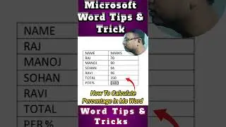 How To Calculate Percentage In Ms Word 