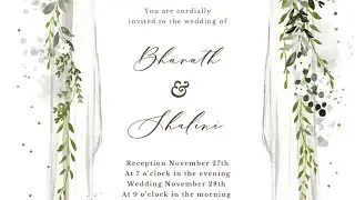 Wedding - Bharath 💕 Shalini | 28-11-2024 8:30 AM | Geetha Citadel Wedding & Conventions, Chennai.