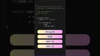 What’s the run time of this binary search tree code? #coding #programming #quiz #algorithm #dsa #fun
