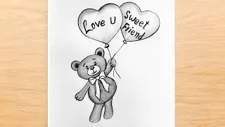 BFF Drawing Easy for Beginners/ Best Friends Drawing/ Friendship Day Special Drawing/ Pencil Drawing
