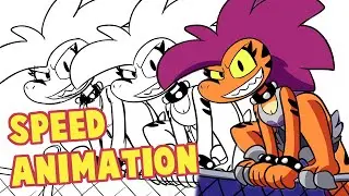 Animation Timelapse: Rockin Raptor
