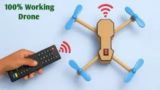 How to make DIY drone from cardboard and found items - homemade drone easy