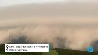 Spectacular shelf cloud in Germany