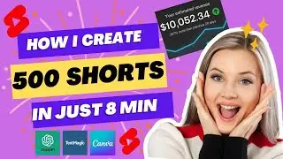 Bulk create 500 YouTube Shorts in just 8 min with ChatGPT and Canva #Bulkcreate