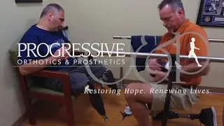 Bilateral Amputee Massimo Walks Wearing His Ottobock X3 Prosthetic Knees and i-walk BiOM