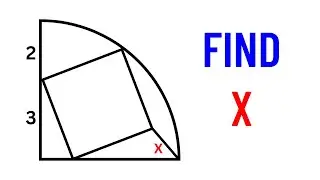 Square inside a quarter circle | Find the length X | Important Geometry Skills Explained
