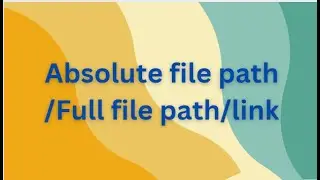 ABSOLUTE LINKS IN HTML | ABSOLUTE URLs | HOW TO BUILD ABSOULUTE URL IN HTML | ABSOLUTE  LINK EXAMPLE
