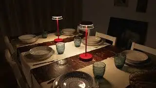 Lampada Led ricaricabile ILUNA - colore rosso