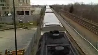 MBTA commuter train by neponset bridge