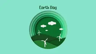 Illustrator paper cut out animation - Earth Day