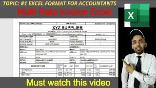 GST Invoice Format in Excel | Invoice Format Excel | Tax Invoice Format for GST