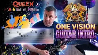 Queen - One Vision - Intro Guitar Solo Tutorial (Album Version)