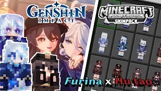 New Skinpack Genshin Impact Furina X Hutao - Minecraft Pocket edition All Version
