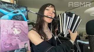 ASMR ☆ ART TOUR (whispers, page turning, sketchbook,..)