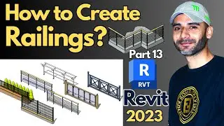 Railings in Revit 2023 | For beginners | Part 13 |