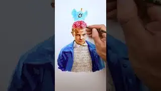 Рисуем персонажа из сериала "Очень странные дела" (Drawing the Eleven from Stranger Things) #shorts