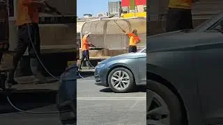 Мойка автобусной остановки, Израиль 08.2024