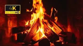 ATEŞ SESİ & ŞÖMİNE GÖRÜNTÜSÜ - Rahatlatıcı Ateş Sesi - Fireplace Fire Relaxing Sound - 4K