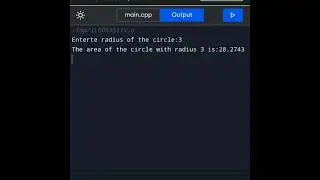 Day 10 of series|| How to write a c++ program to find the area of a circle given its radius.