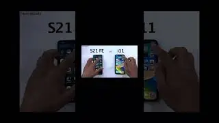 SAMSUNG S21 FE vs iPhone 11 Speed Test 