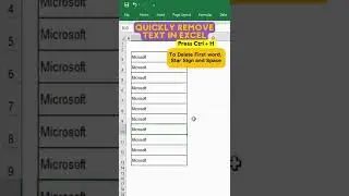 Quickly Remove Text in Excel 