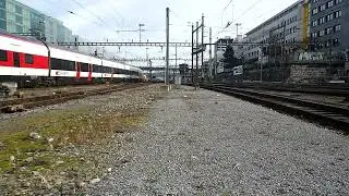 Eisenbahn Railway Station - Züge am Haupt Bahnhof Basel SBB Schweiz - Train