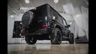 Выхлоп Mercedes G W463 NEW Brabus в сочетании с активной выхлопной системой IXSOUND