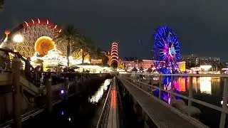 Let's Ride Incredicoaster Roller Coaster at Night! Disney California Adventure! Disneyland Resort!