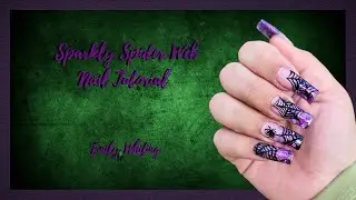 Sparkly Spider Web Nail Tutorial | Emily Whiting