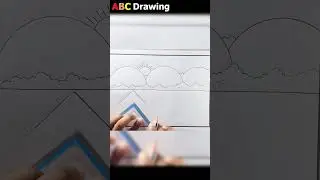 Beautiful Scenery Drawing Shorts #shorts