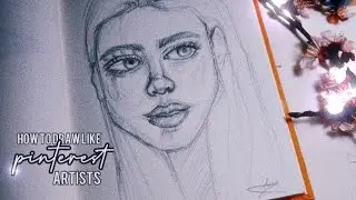how to draw like pinterest artists | easy and quick tutorial
