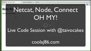 Introduction to HTTP using netcat, node, and connect (expressjs) [Live Session]