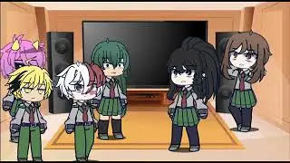 [BNHA/Gacha] Mean class 1a au react to manga deku