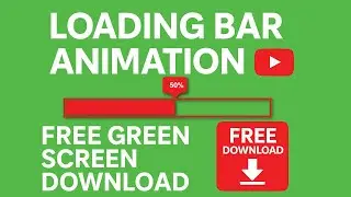 Progress Bar Animation with Percentage | Loading Bar Green Screen Overlay | Free Download