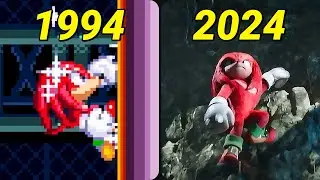The evolution of Knuckles climbing animations (1994-2024)